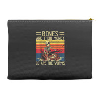 Bones Are Their Money T Shirt Skeleton Playing Gui Accessory Pouches | Artistshot