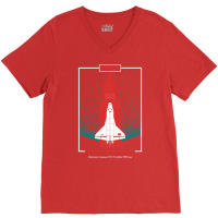 Buran Soviet Shuttle Orbiter Vintage Poster V-neck Tee | Artistshot