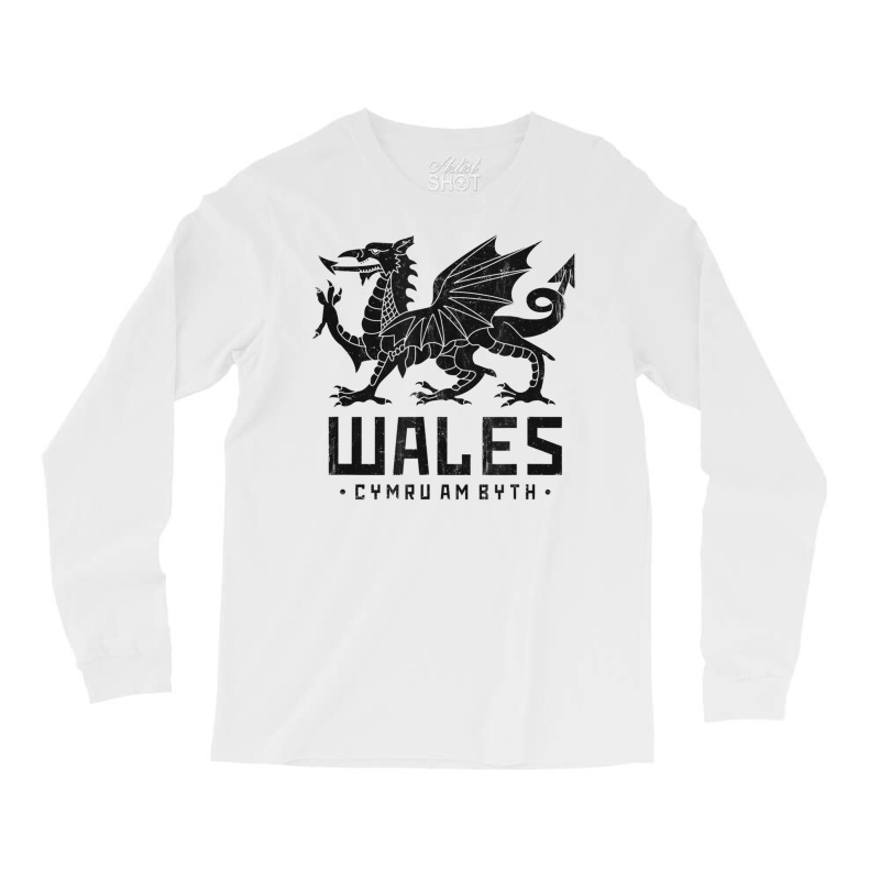 Wales Flag Welsh Dragon Baner Cymru Am Byth Welshm Long Sleeve Shirts by mheny | Artistshot