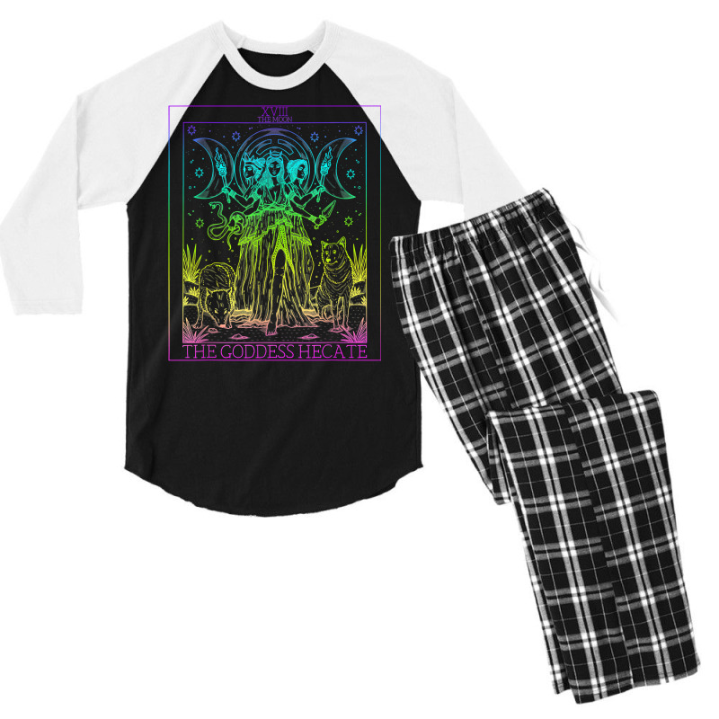 The Goddess Hecate Tarot Card Triple Moon Witch He Men's 3/4 Sleeve Pajama Set by scrabeck | Artistshot