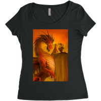 Hot Trend Fantasy Dragon And Knight Art Women's Triblend Scoop T-shirt | Artistshot