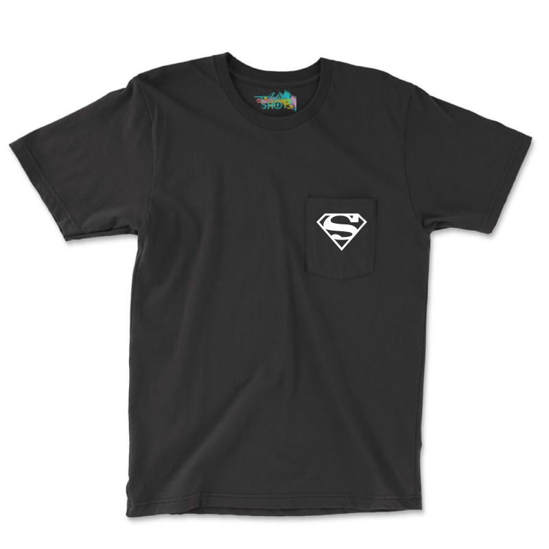 Womens Supergirl White & Pink Shield V Neck T Shir Pocket T-shirt | Artistshot