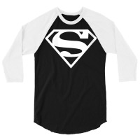 Womens Supergirl White & Pink Shield V Neck T Shir 3/4 Sleeve Shirt | Artistshot