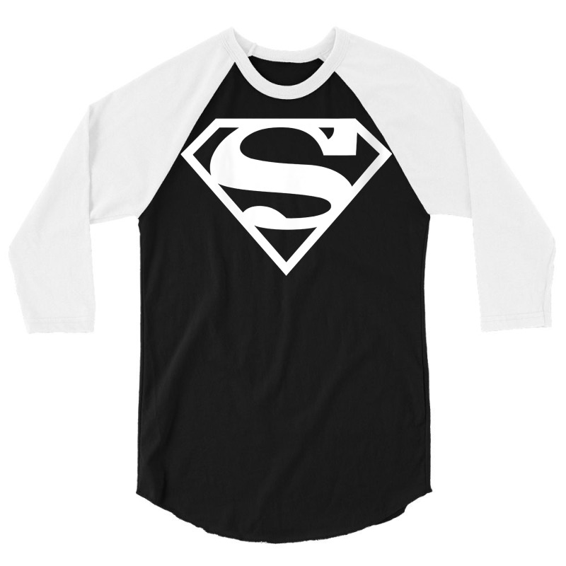 Womens Supergirl White & Pink Shield V Neck T Shir 3/4 Sleeve Shirt | Artistshot