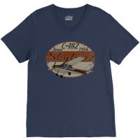 Cessna 182 Skylane Since 1956 Retro Vintage Airpla V-neck Tee | Artistshot