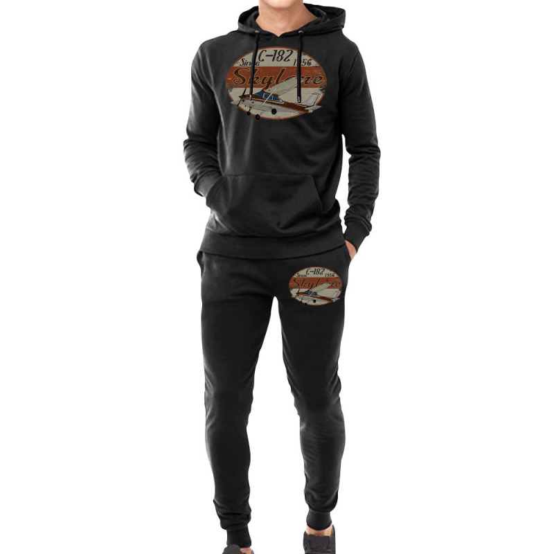 Cessna 182 Skylane Since 1956 Retro Vintage Airpla Hoodie & Jogger Set | Artistshot