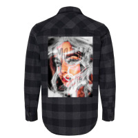 Black&white Retro Style Print Flannel Shirt | Artistshot