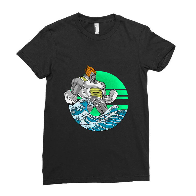 Goko Wave Ladies Fitted T-Shirt by slectastudio | Artistshot