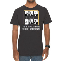 Trucker Truck Driver Gear Shift Pattern T Shirt Vintage T-shirt | Artistshot