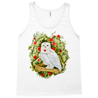 Sticker With Watercolor Illustration. White Owl Wi Tank Top | Artistshot