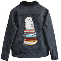 Magic Owl On Books 32 Unisex Sherpa-lined Denim Jacket | Artistshot