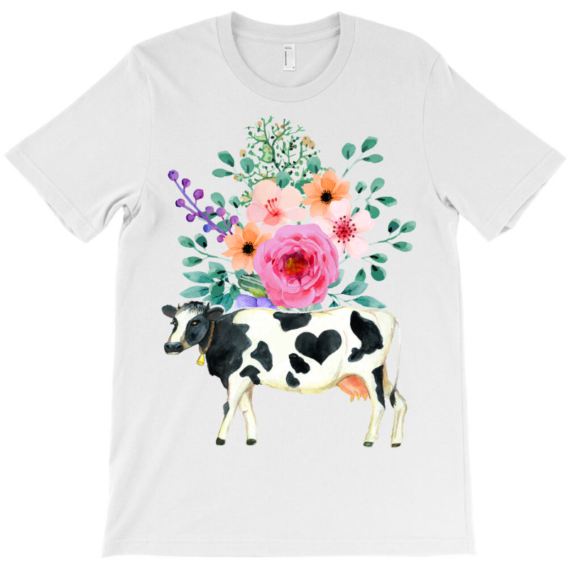 Custom Cows Sunflower T-shirt By Hoainv - Artistshot