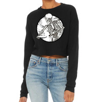 Disc Golf Skeleton High Quality Funny Essential Bl Cropped Sweater | Artistshot