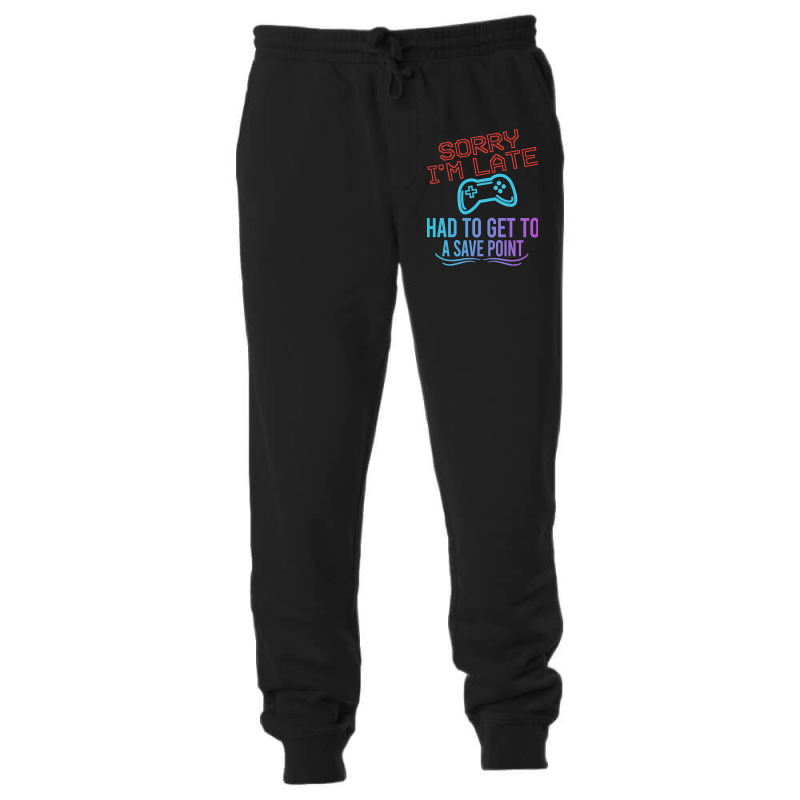 Limited Edition Funny Gamer Sayings, Sorry I'm Lat Unisex Jogger by baileyjohn2 | Artistshot