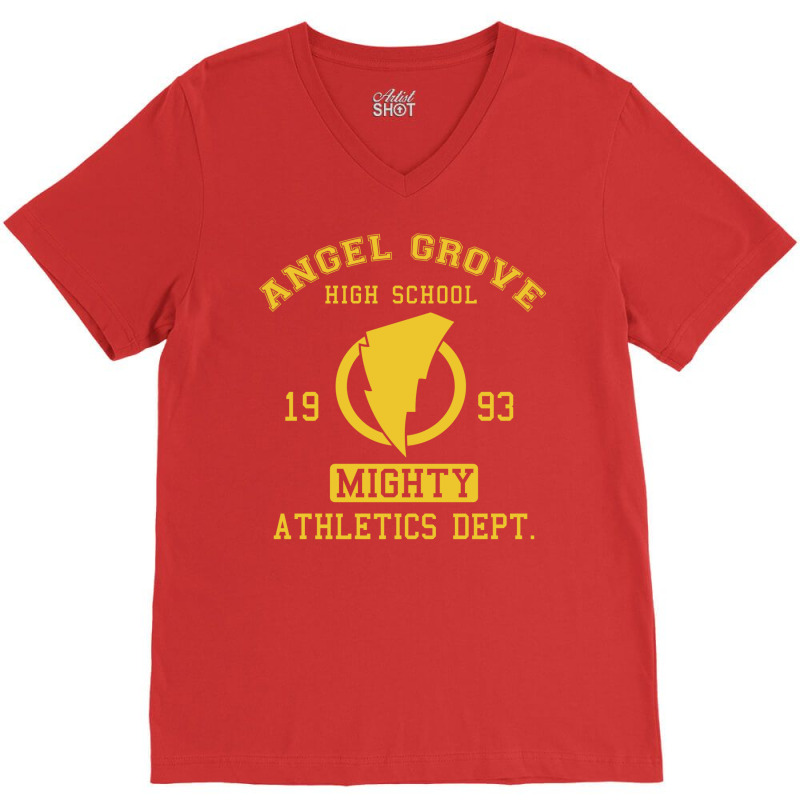 Angel Grove High V-neck Tee | Artistshot