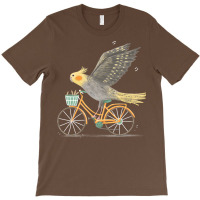 Cockatiel On A Bicycle T-shirt | Artistshot