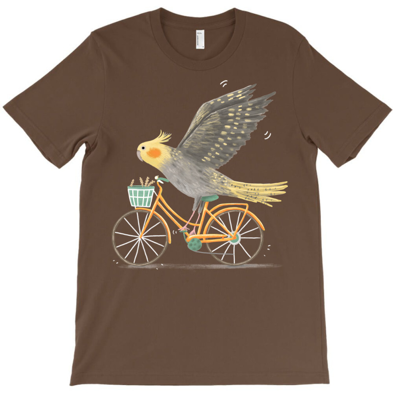 Cockatiel On A Bicycle T-Shirt by orsaknerpiob | Artistshot