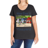 Womens Distressed Martha's Vineyard Cape Cod Islan Ladies Curvy T-shirt | Artistshot