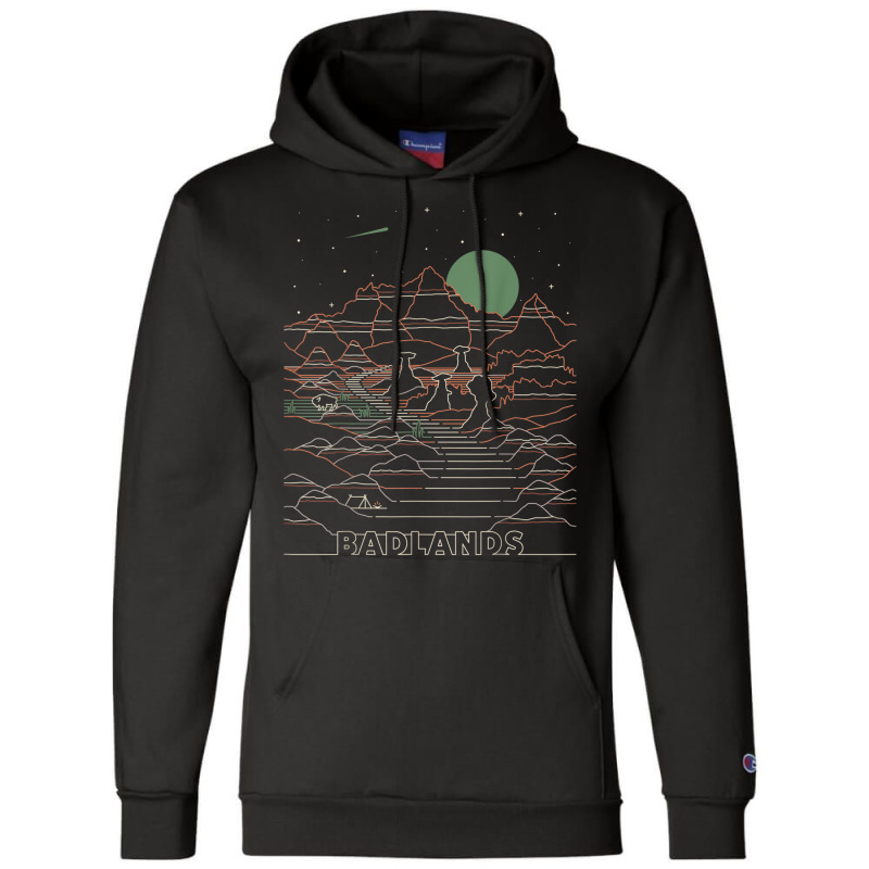 Vintage Retro Badlands National Park South Dakota Champion Hoodie by calguaa | Artistshot