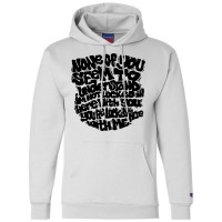 None Of You! Champion Hoodie | Artistshot