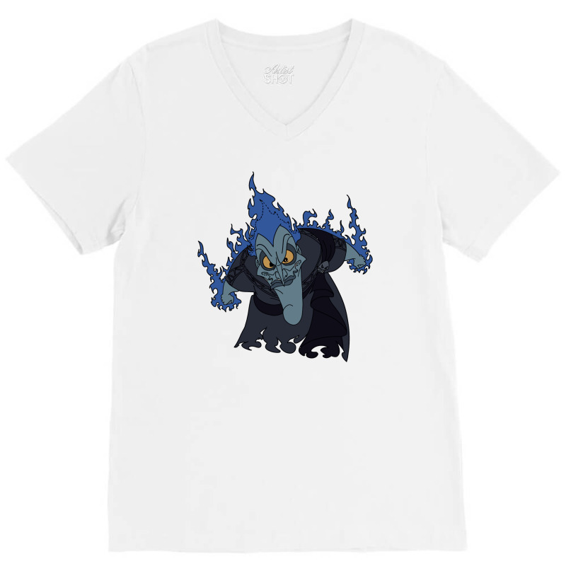 Angry Hades V-Neck Tee by whejo | Artistshot