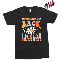 Welcome Back I'm Glad You're Here Groovy Retro Tea Exclusive T-shirt | Artistshot