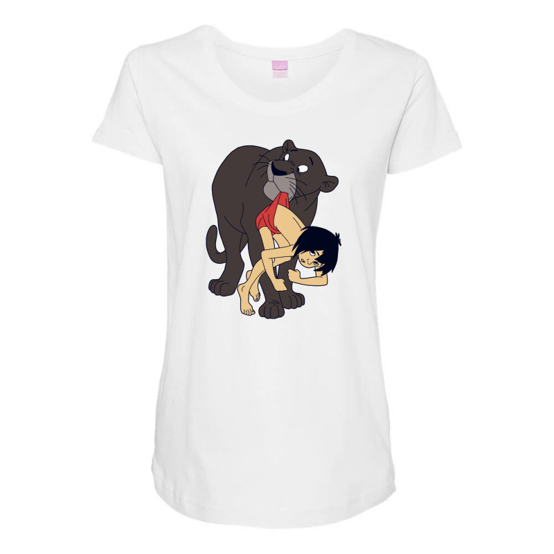 Bagheera And Mowgli Maternity Scoop Neck T-shirt by whejo | Artistshot