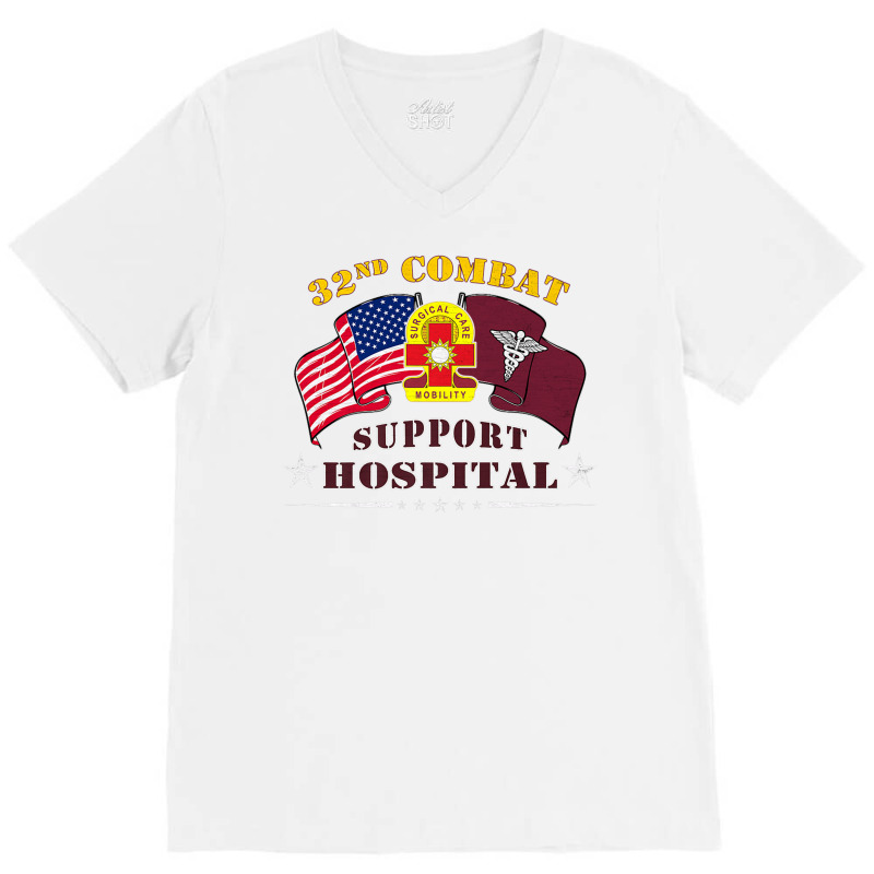 Army Combat Medic   32nd Combat Support Hospital V V-Neck Tee by mheny | Artistshot