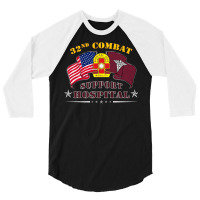 Army Combat Medic   32nd Combat Support Hospital V 3/4 Sleeve Shirt | Artistshot