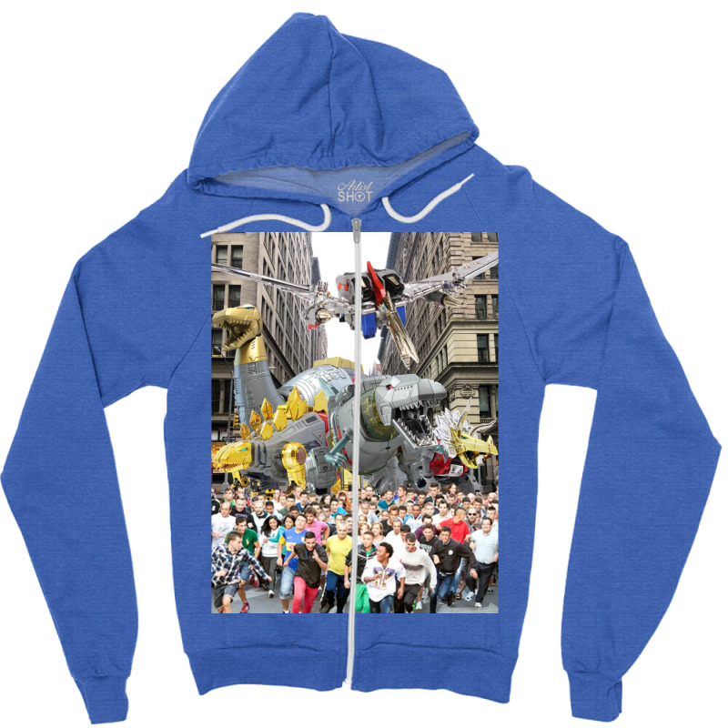 Attack Of The Dinobots Zipper Hoodie | Artistshot