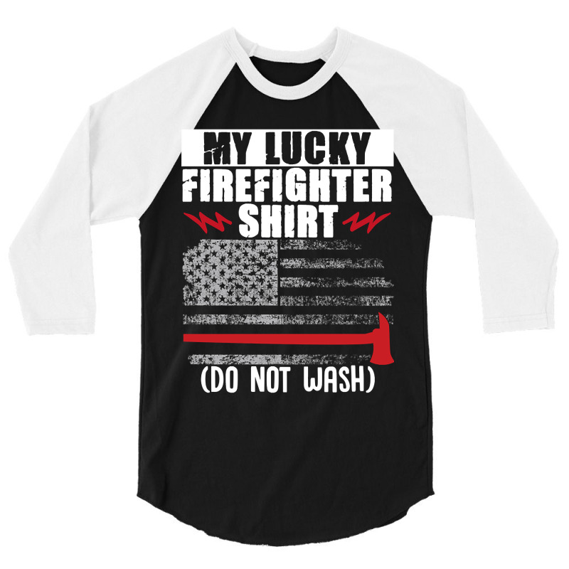 Trending Fire Rescue My Lucky Firefighter Shirt 3/4 Sleeve Shirt | Artistshot