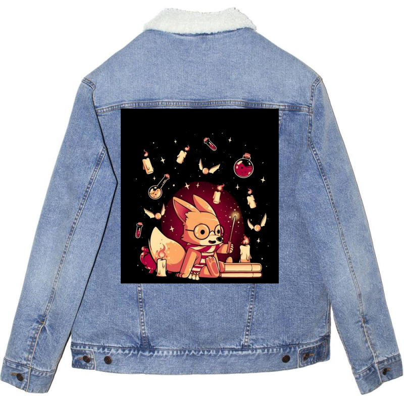 Magical Animal 2 Unisex Sherpa-Lined Denim Jacket by bielommatessm | Artistshot