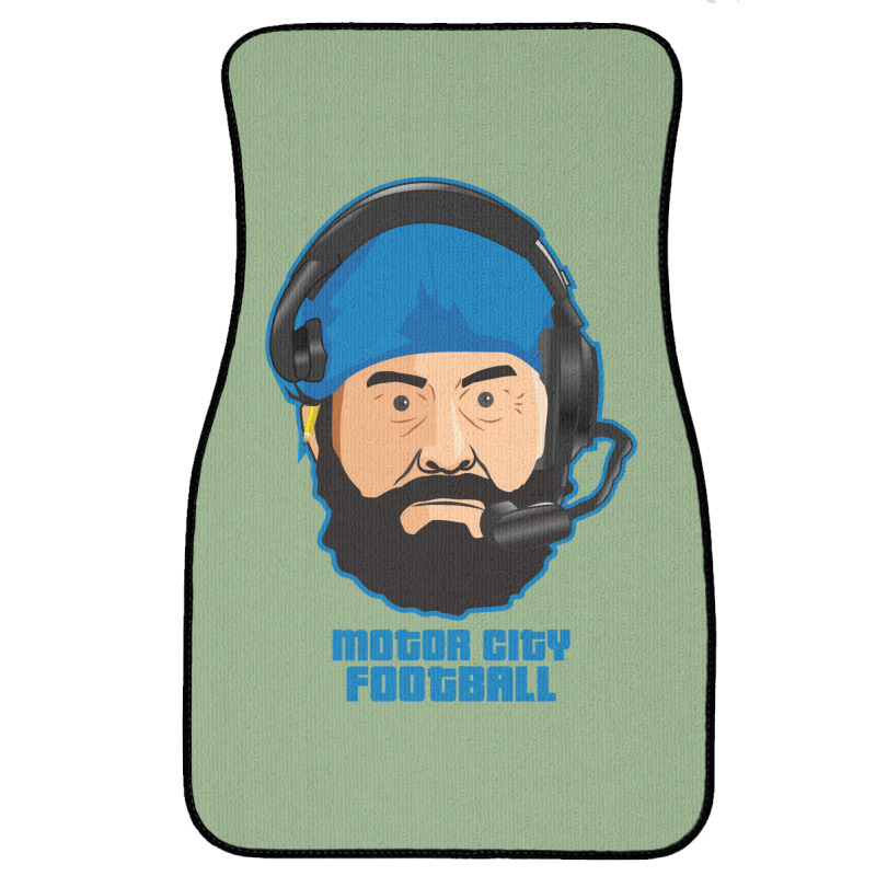 Motor City Football Cartoon Vector Front Car Mat | Artistshot