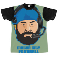 Motor City Football Cartoon Vector Graphic T-shirt | Artistshot