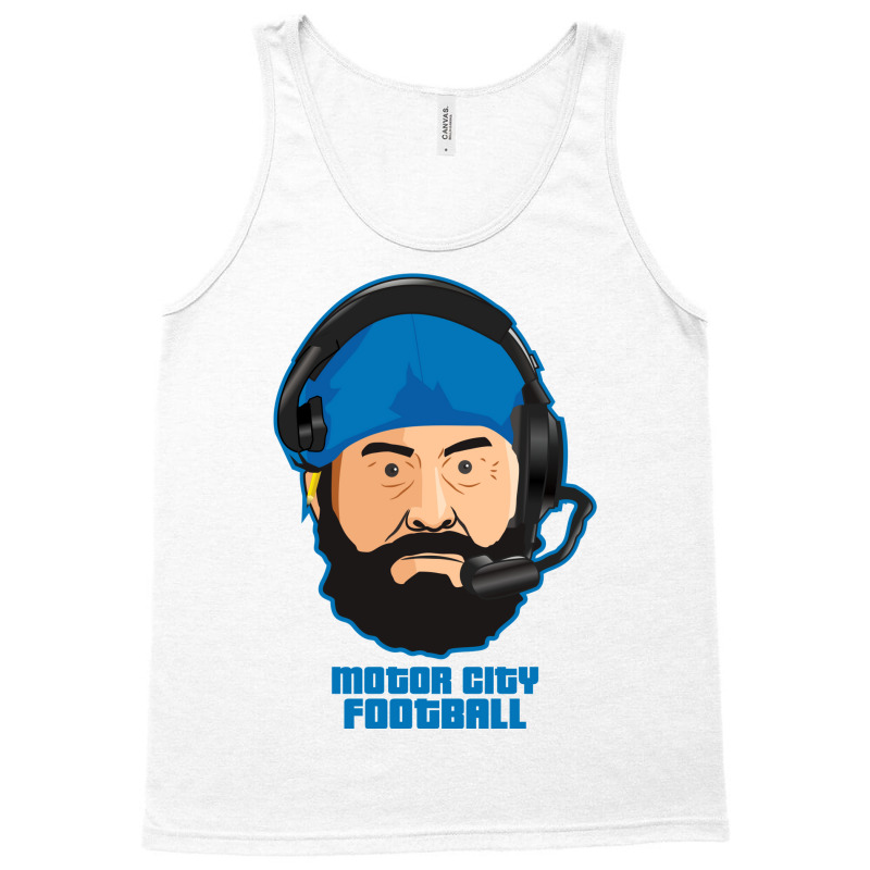 Motor City Football Cartoon Vector Tank Top | Artistshot