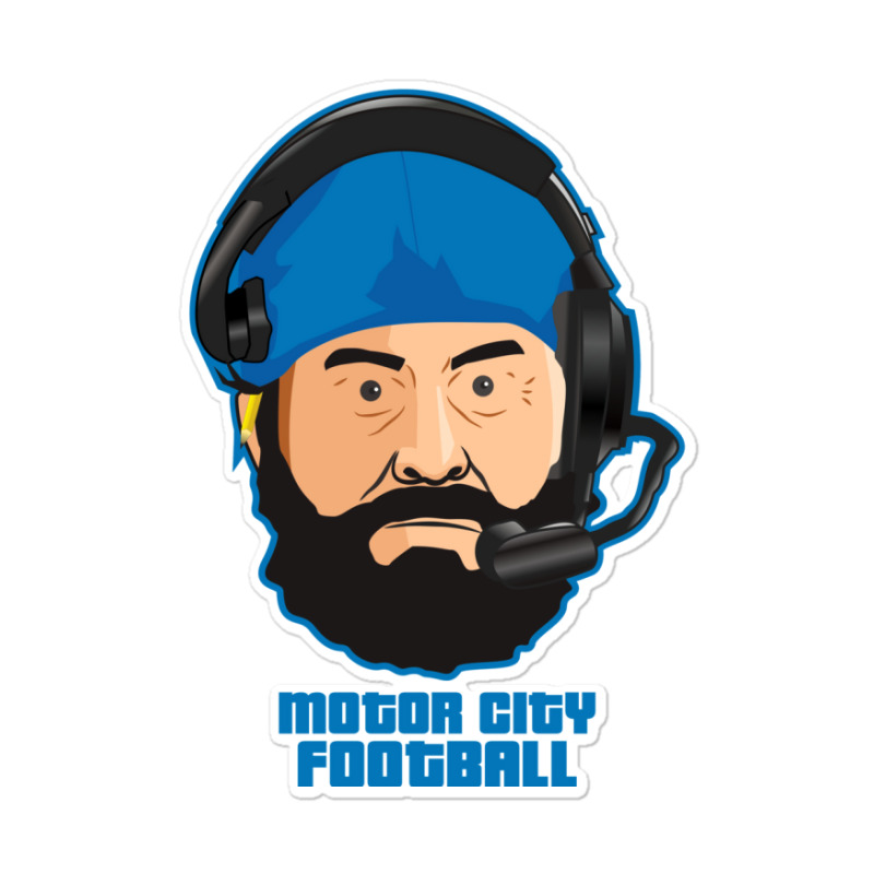 Motor City Football Cartoon Vector Sticker | Artistshot