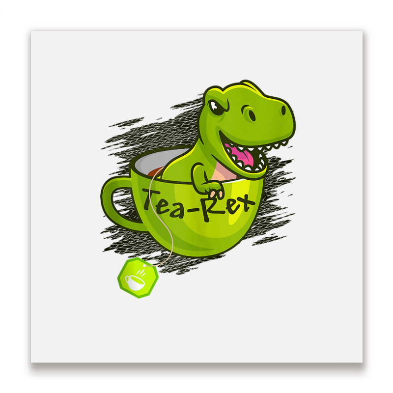 Cute Dino T Rex Dinosaur King Reptile Party Cup Metal Print Square | Artistshot