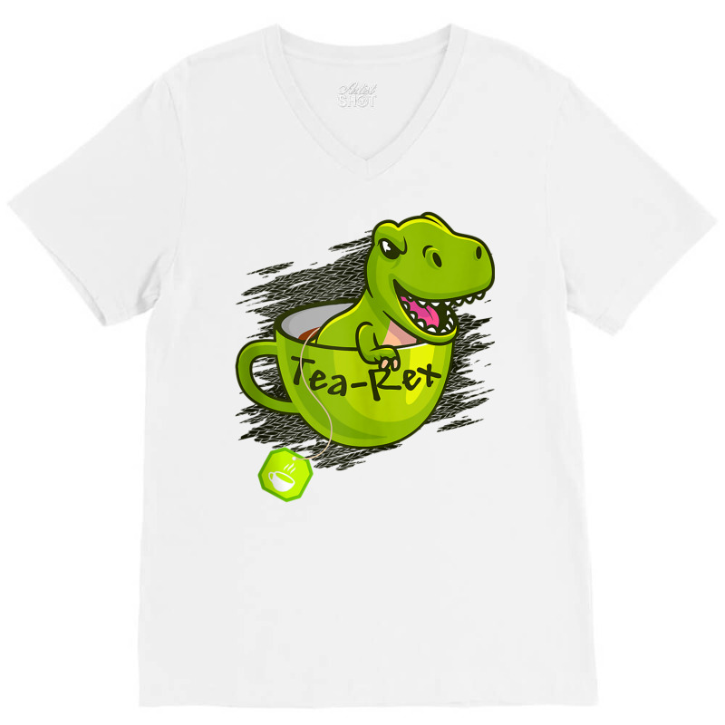 Cute Dino T Rex Dinosaur King Reptile Party Cup V-neck Tee | Artistshot