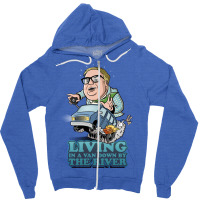 Living In A Van Down Zipper Hoodie | Artistshot