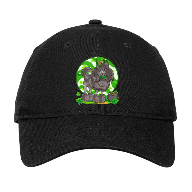 Black Standard Poodle Leprechaun Dog St Patricks D Adjustable Cap by wafaha | Artistshot