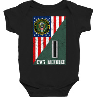 Retired Army Chief Warrant Officer Five Cw5 Half R Baby Bodysuit | Artistshot