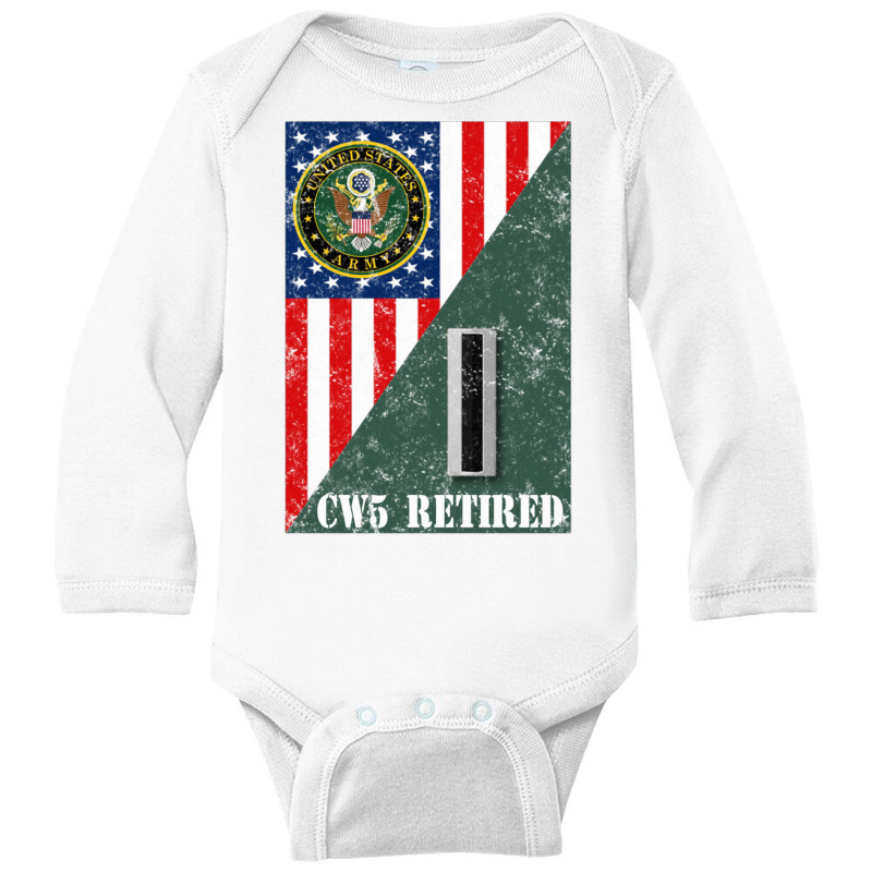 Retired Army Chief Warrant Officer Five Cw5 Half R Long Sleeve Baby Bodysuit by mauthe | Artistshot