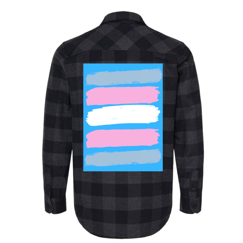 Trans Flag Brush Strokes Flannel Shirt by bielommatessm | Artistshot