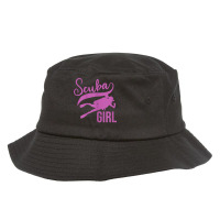 Womens Scuba Diver Funny Scuba Girl Deep Sea Divin Bucket Hat | Artistshot