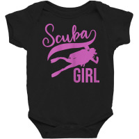 Womens Scuba Diver Funny Scuba Girl Deep Sea Divin Baby Bodysuit | Artistshot