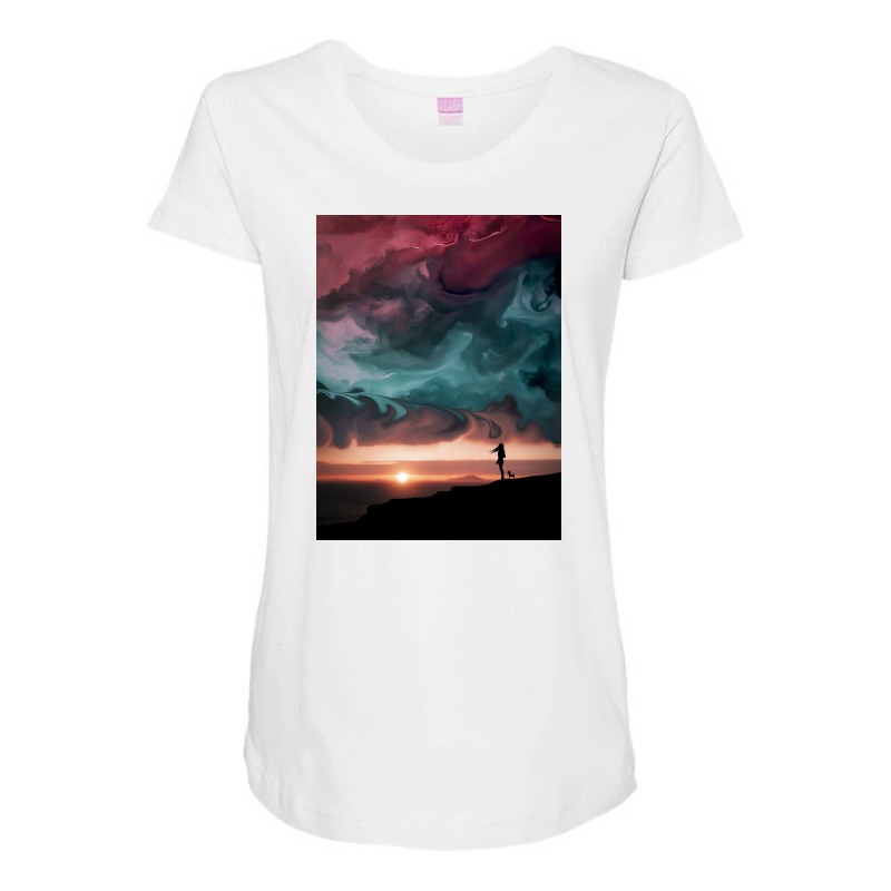 Space Maternity Scoop Neck T-shirt | Artistshot