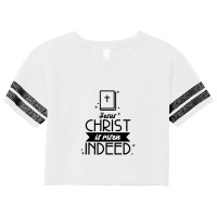 Jesus Christ Is Risen Indeed Easter Christian Scorecard Crop Tee | Artistshot