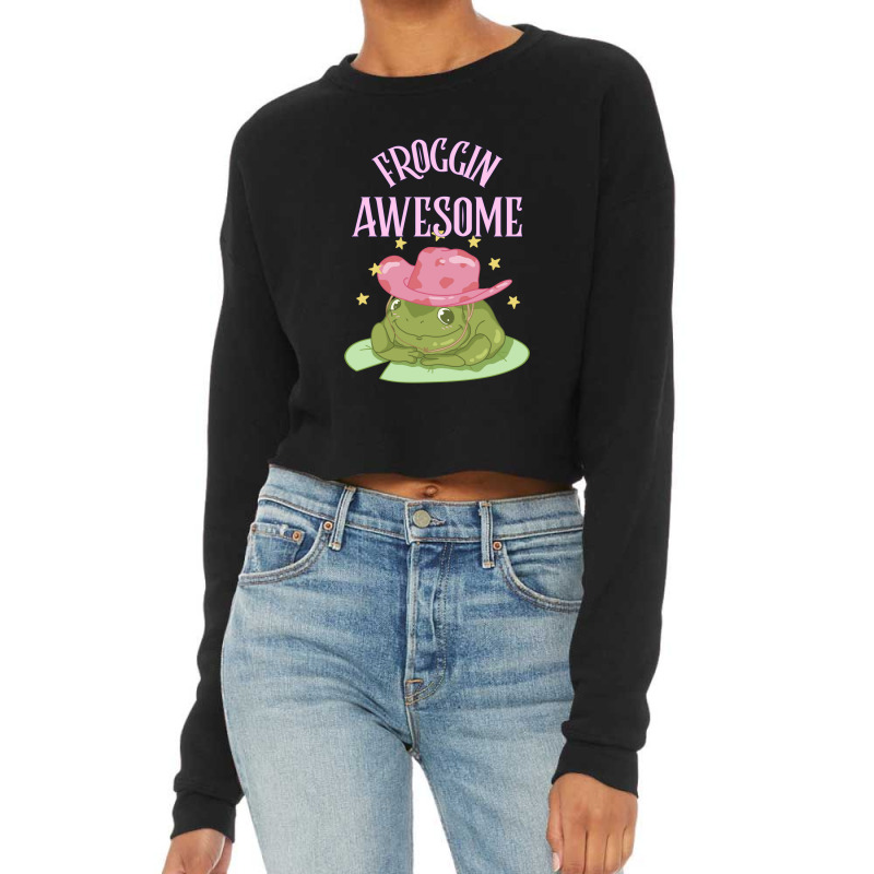 Froggin Awesome Cropped Sweater | Artistshot