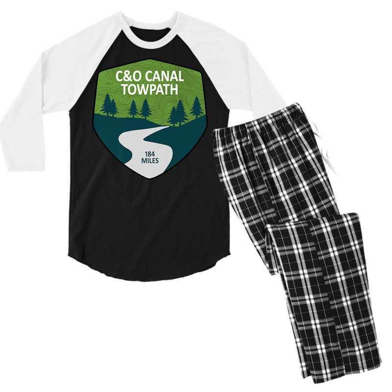 C&o Canal Towpath Premium T Shirt Men's 3/4 Sleeve Pajama Set | Artistshot