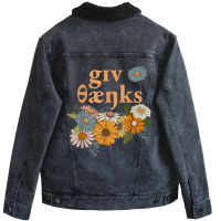 Speech Therapy Phonetic Transcription Thanksgiving Unisex Sherpa-lined Denim Jacket | Artistshot